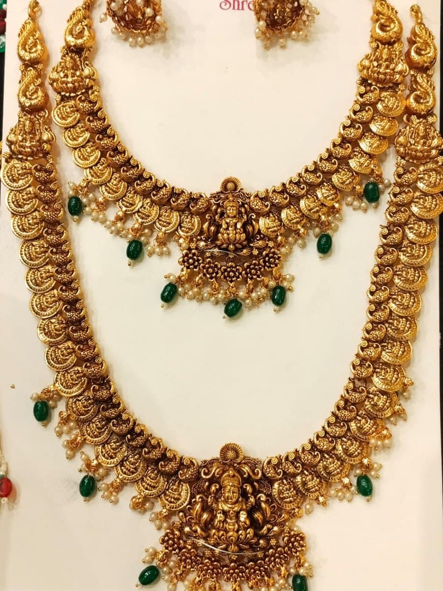 Lakshmi Temple Necklace Haram Set