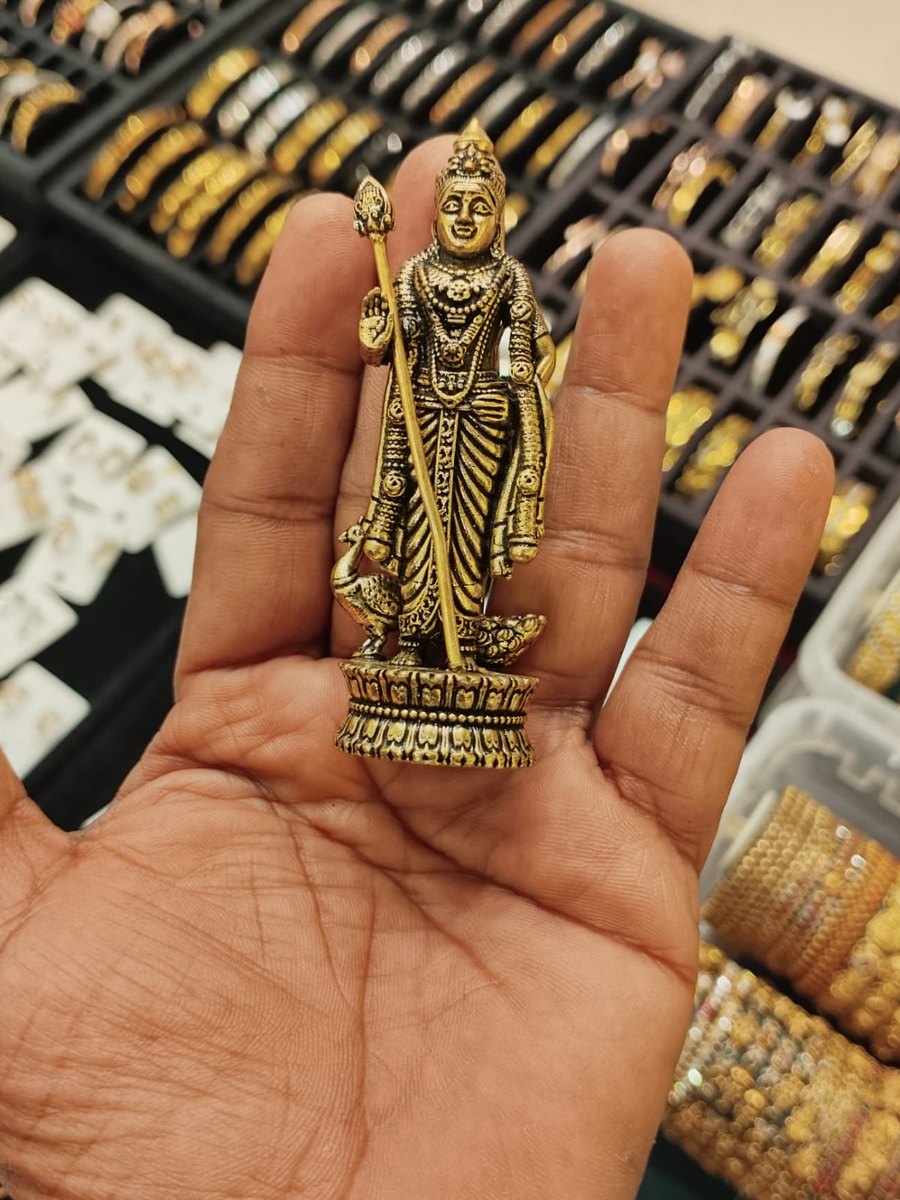 Antique Brass Lord Muruga Statue – 4 inch