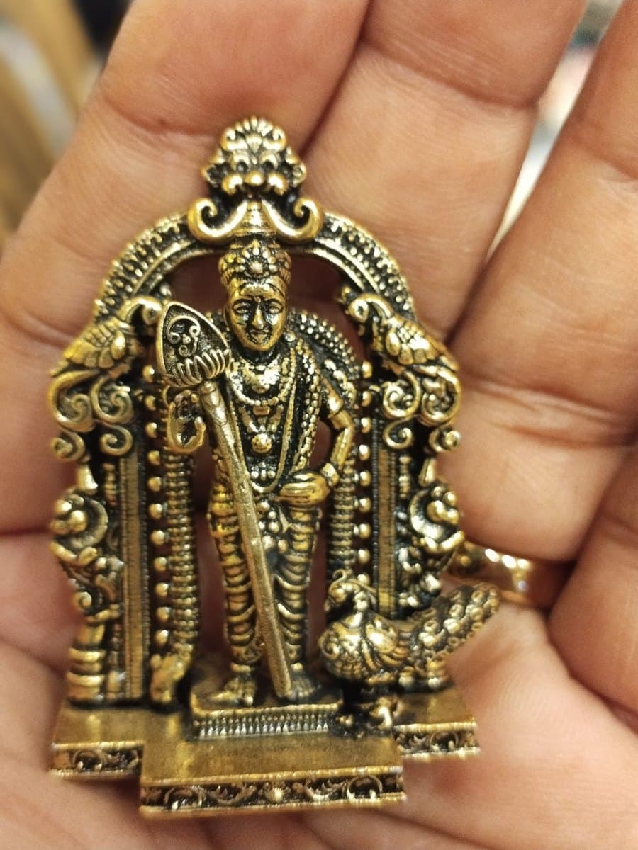 Tiruchendur Murugan Brass Statue – 3.5 inch